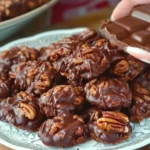 Chocolate Pecan Turtle Clusters